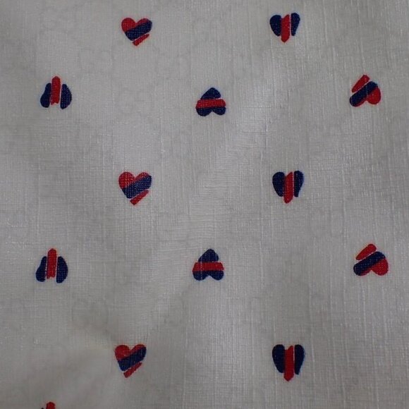 Gucci Red/White GG Supreme Canvas and Patent Leather Medium Heart Joy Tote - Picture 9 of 14